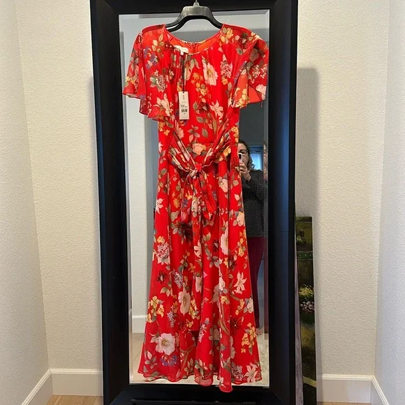 Hobbs London | Dresses | Sarah Dress Flame Red Size By Hobbs 
